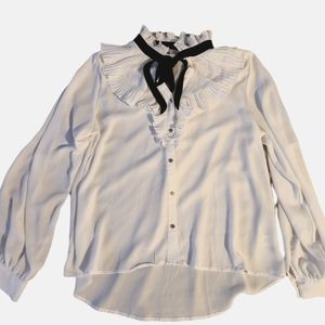 Haute Monde Womens Long Sleeve Peasant Top